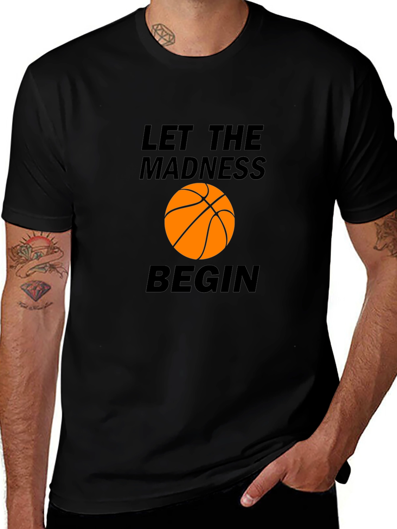 Let the Madness Begin Basketball Graphic Tee