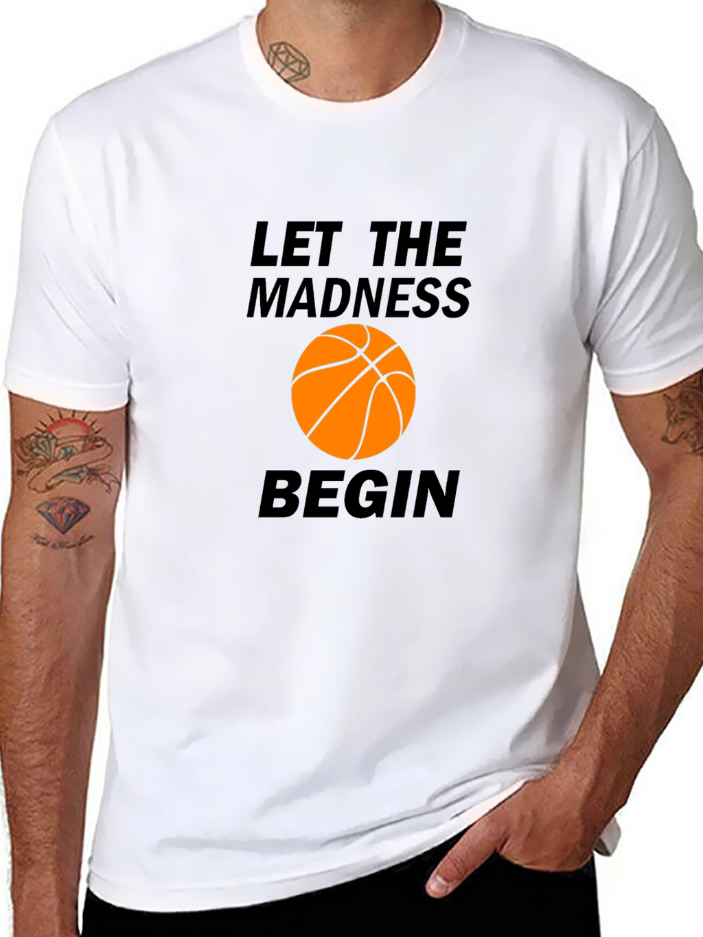 Let the Madness Begin Basketball Graphic Tee