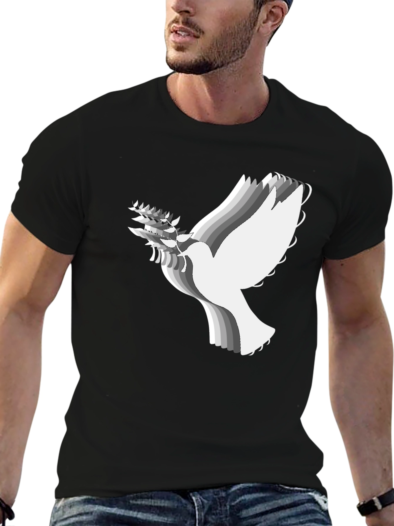 Peace Dove Graphic Tee - Black