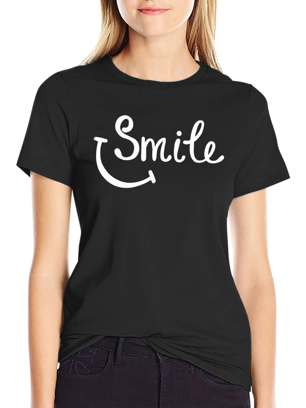 Smile Graphic Tee - Soft Cotton Casual Shirt