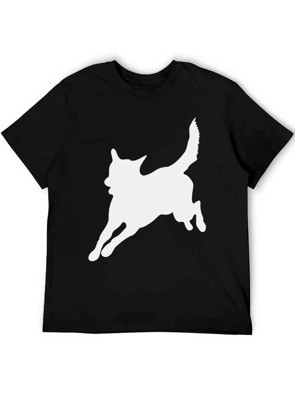 Dog Silhouette Black T-Shirt - Unisex Tee