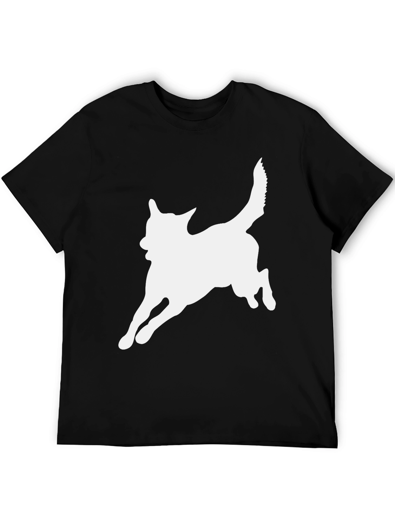 Dog Silhouette Black T-Shirt - Unisex Tee