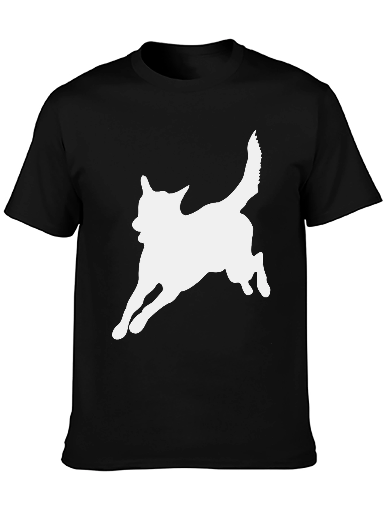 Dog Silhouette Black T-Shirt - Unisex Tee