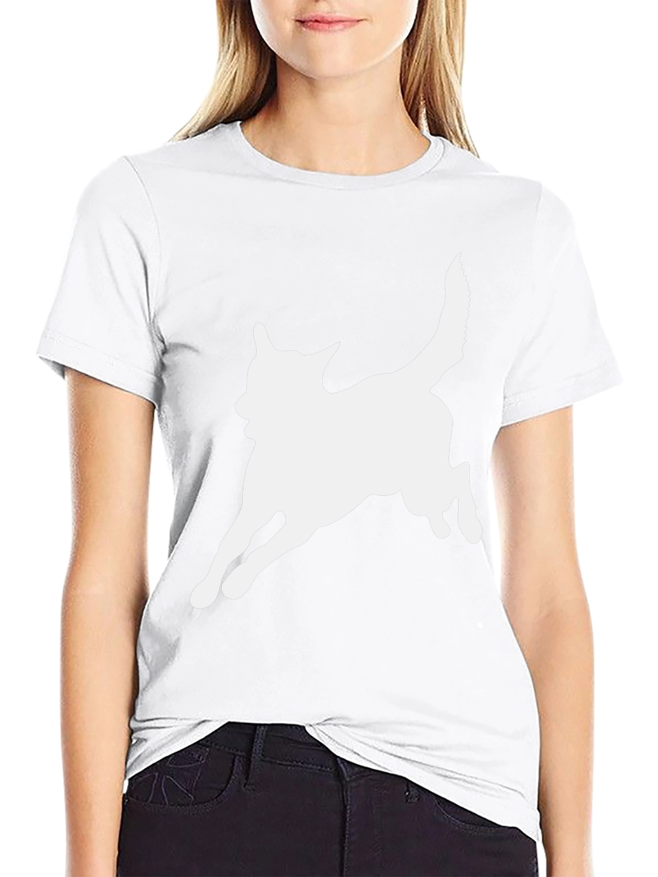Dog Silhouette Black T-Shirt - Unisex Tee