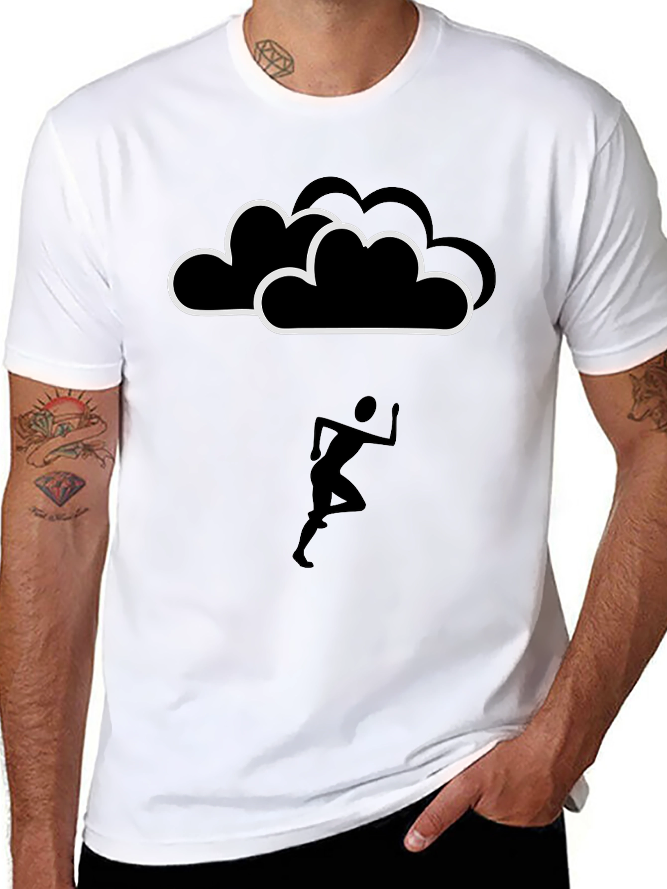 Cloud Runner Graphic Tee - Black