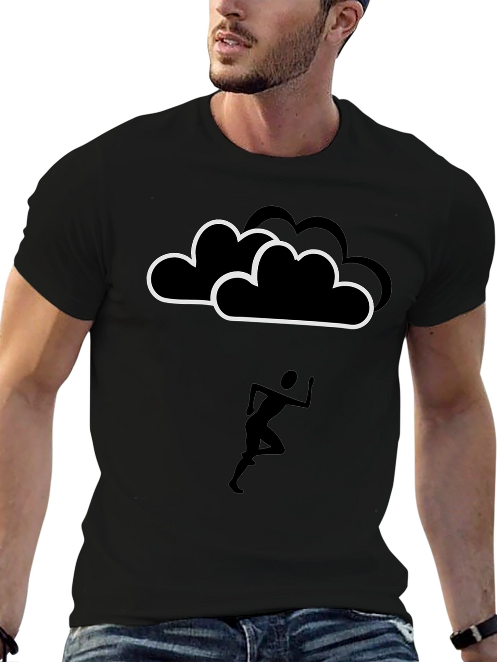 Cloud Runner Graphic Tee - Black