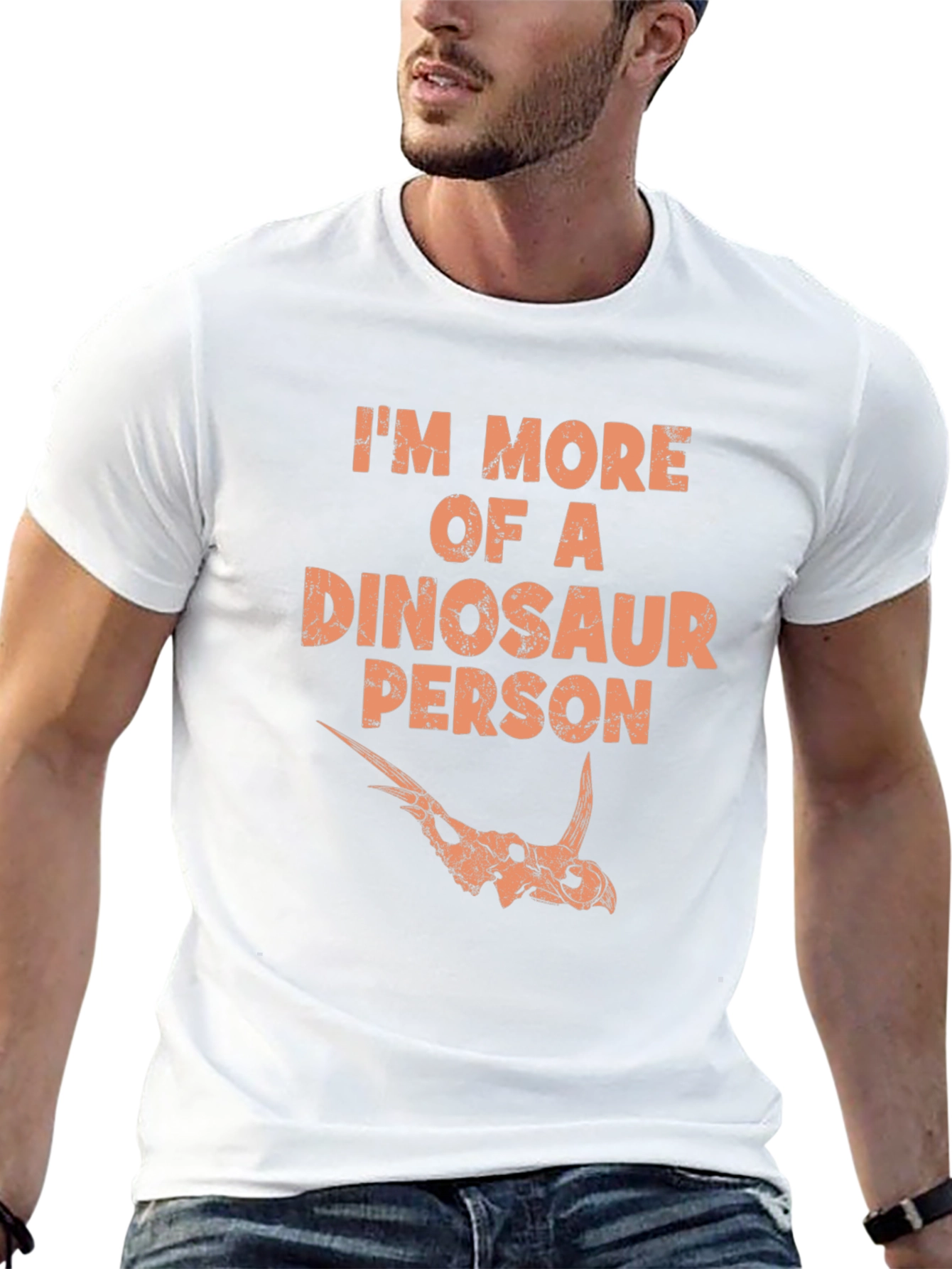 Dinosaur Person Graphic Tee - Black T-Shirt