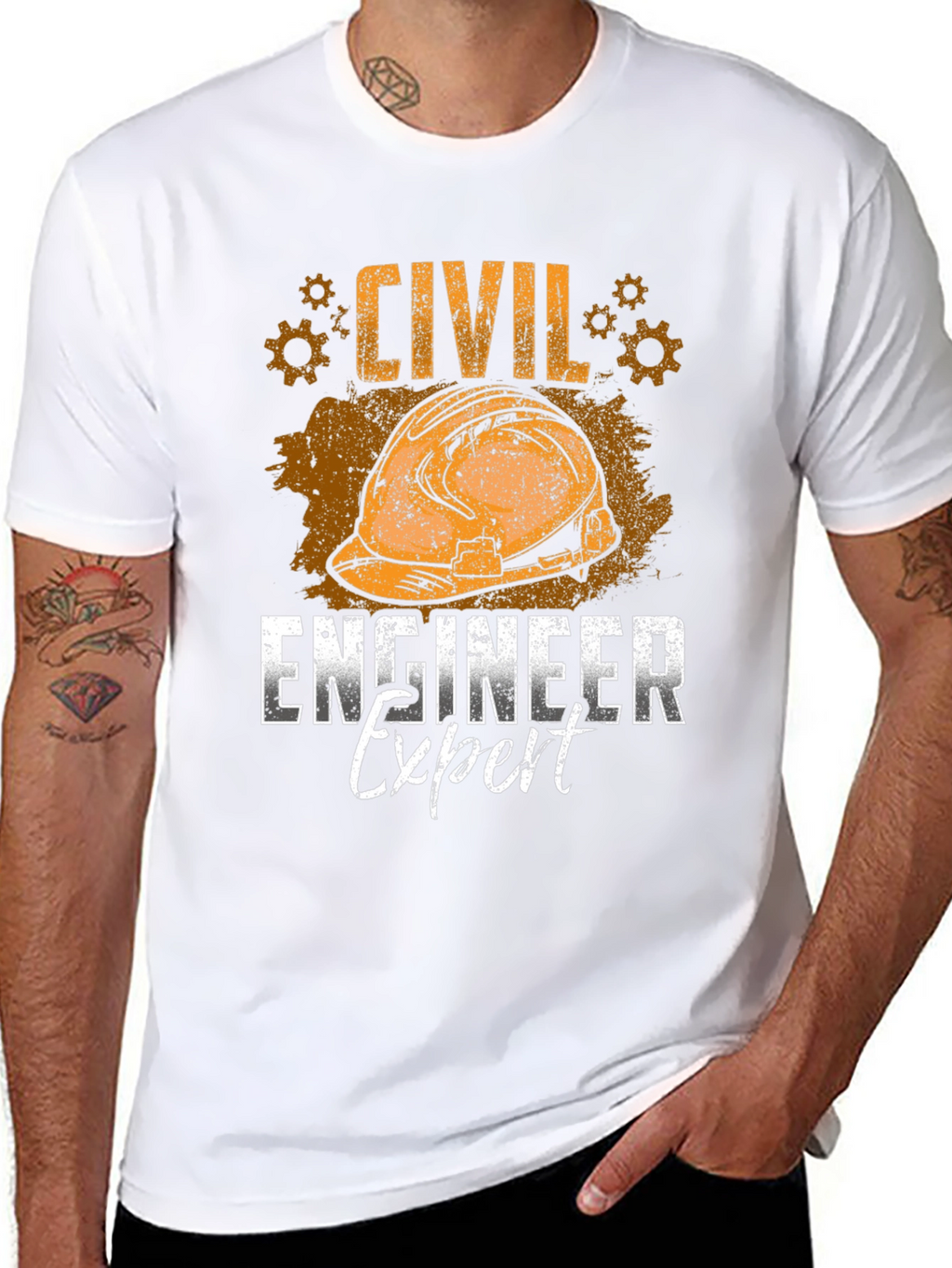 Civil Engineer Expert Black T-Shirt
