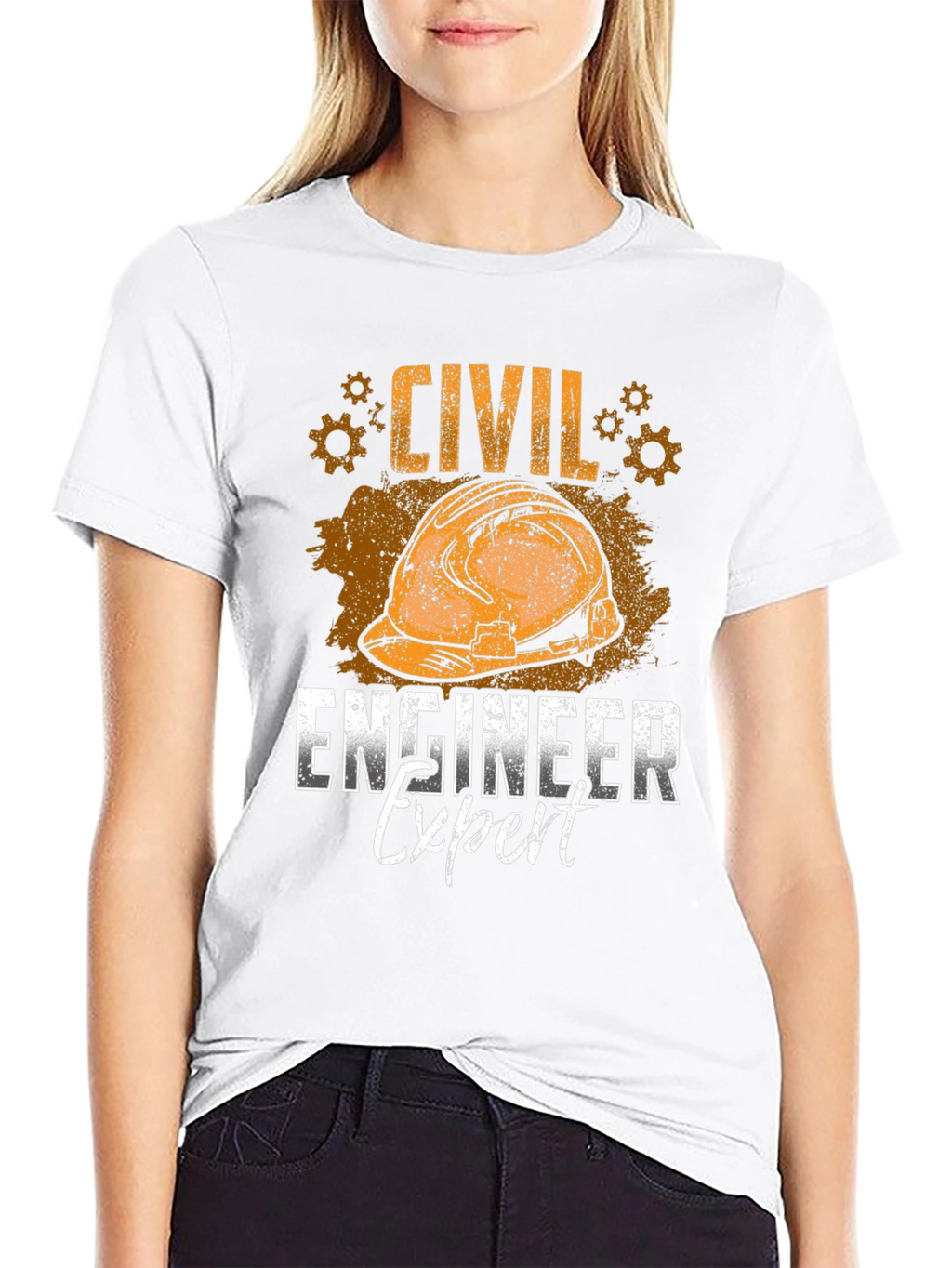 Civil Engineer Expert Black T-Shirt