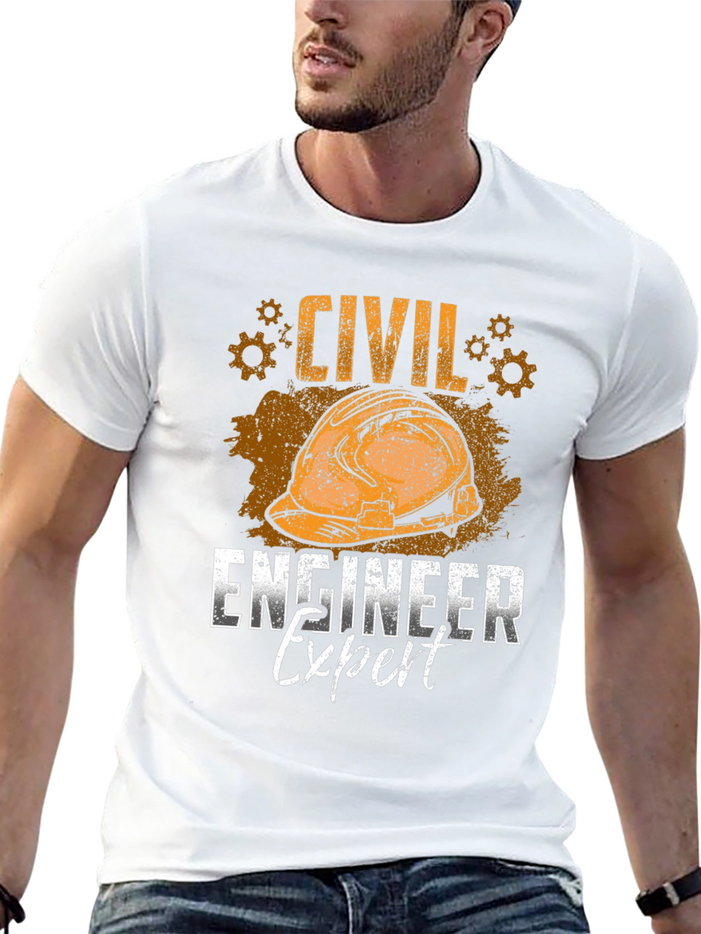 Civil Engineer Expert Black T-Shirt