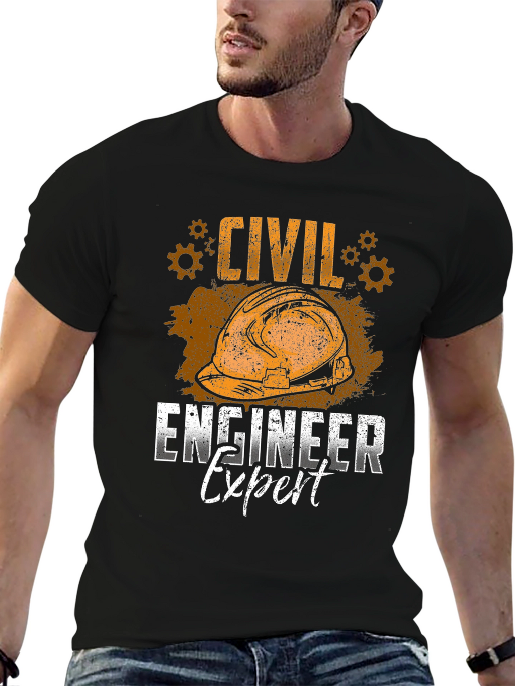 Civil Engineer Expert Black T-Shirt