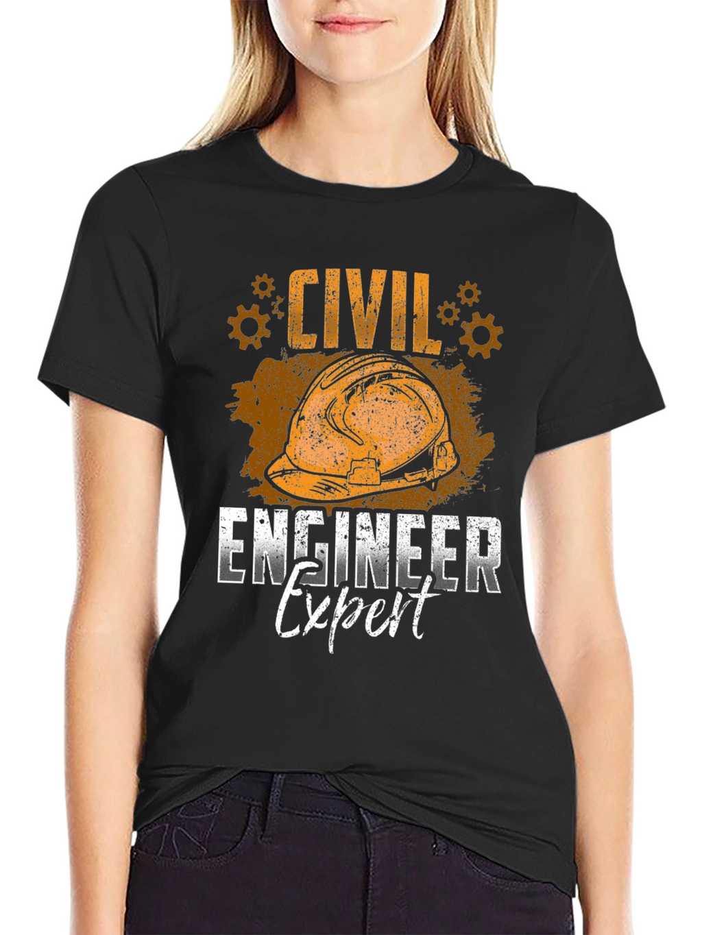Civil Engineer Expert Black T-Shirt