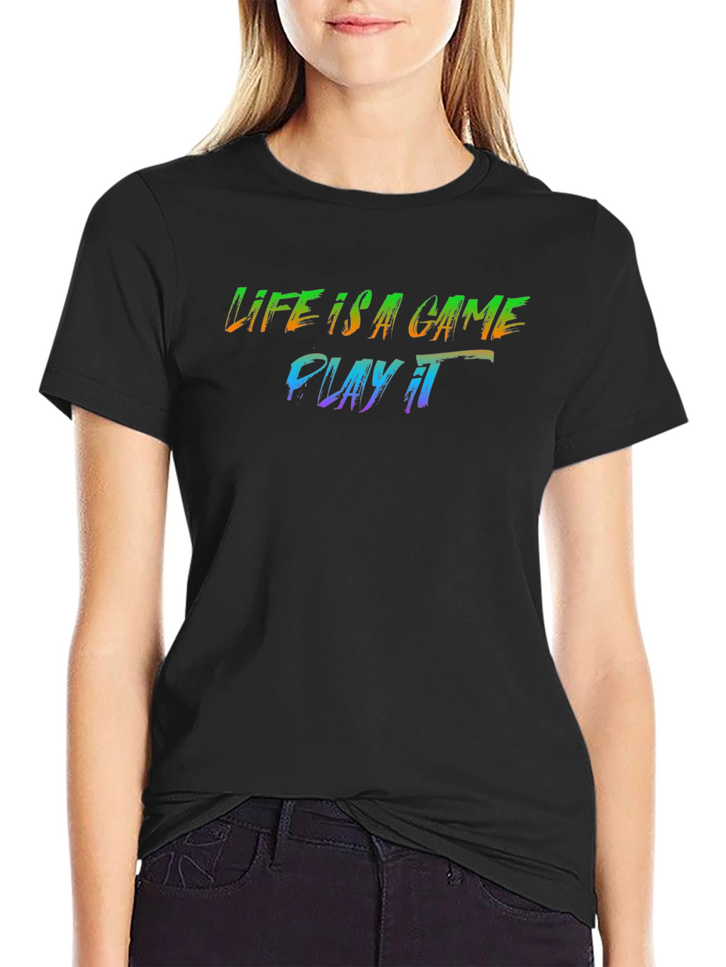 Life Is A Game T-Shirt: Vibrant Graphic Print