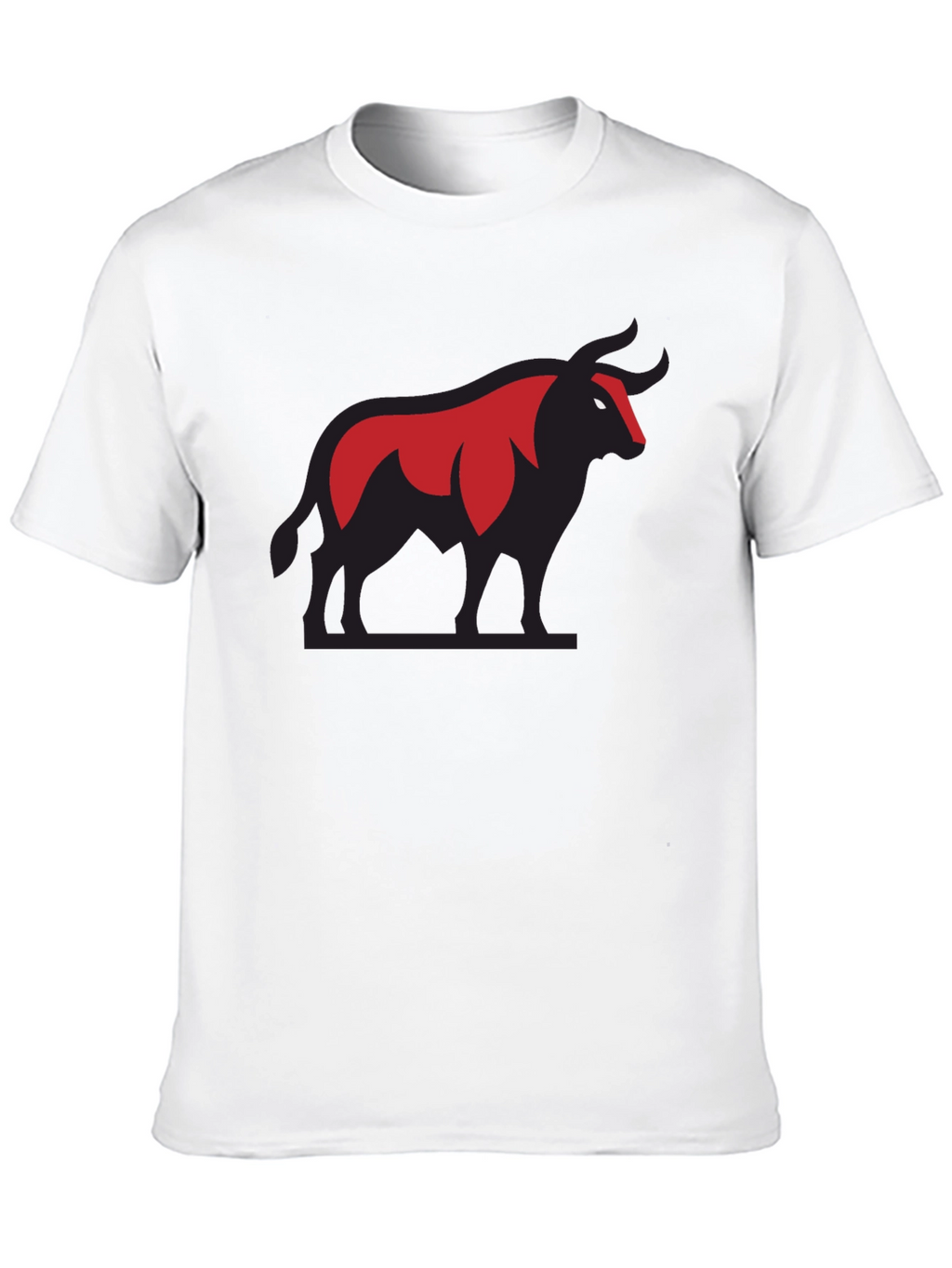 Bold Bull Graphic Tee - Black Cotton