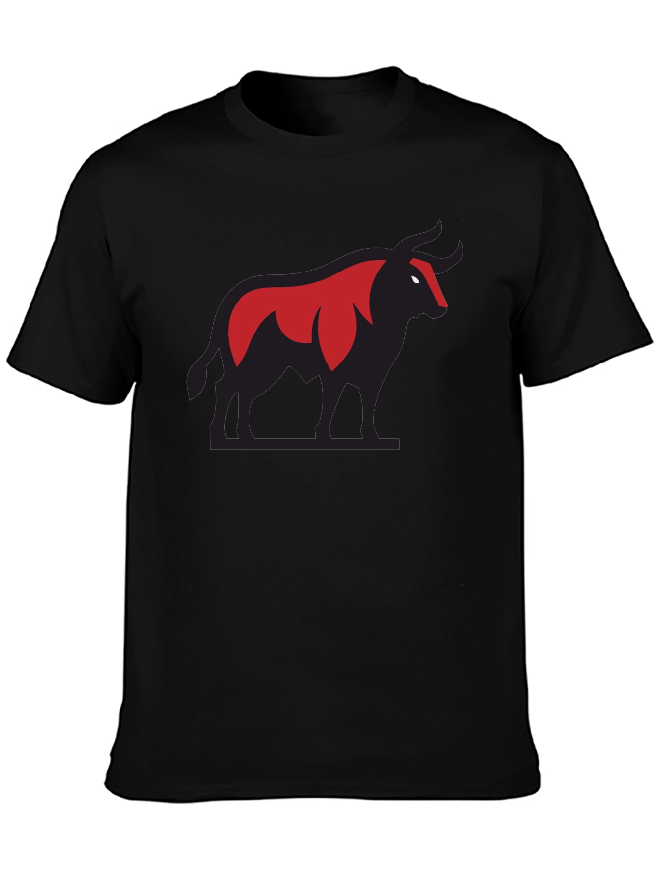 Bold Bull Graphic Tee - Black Cotton