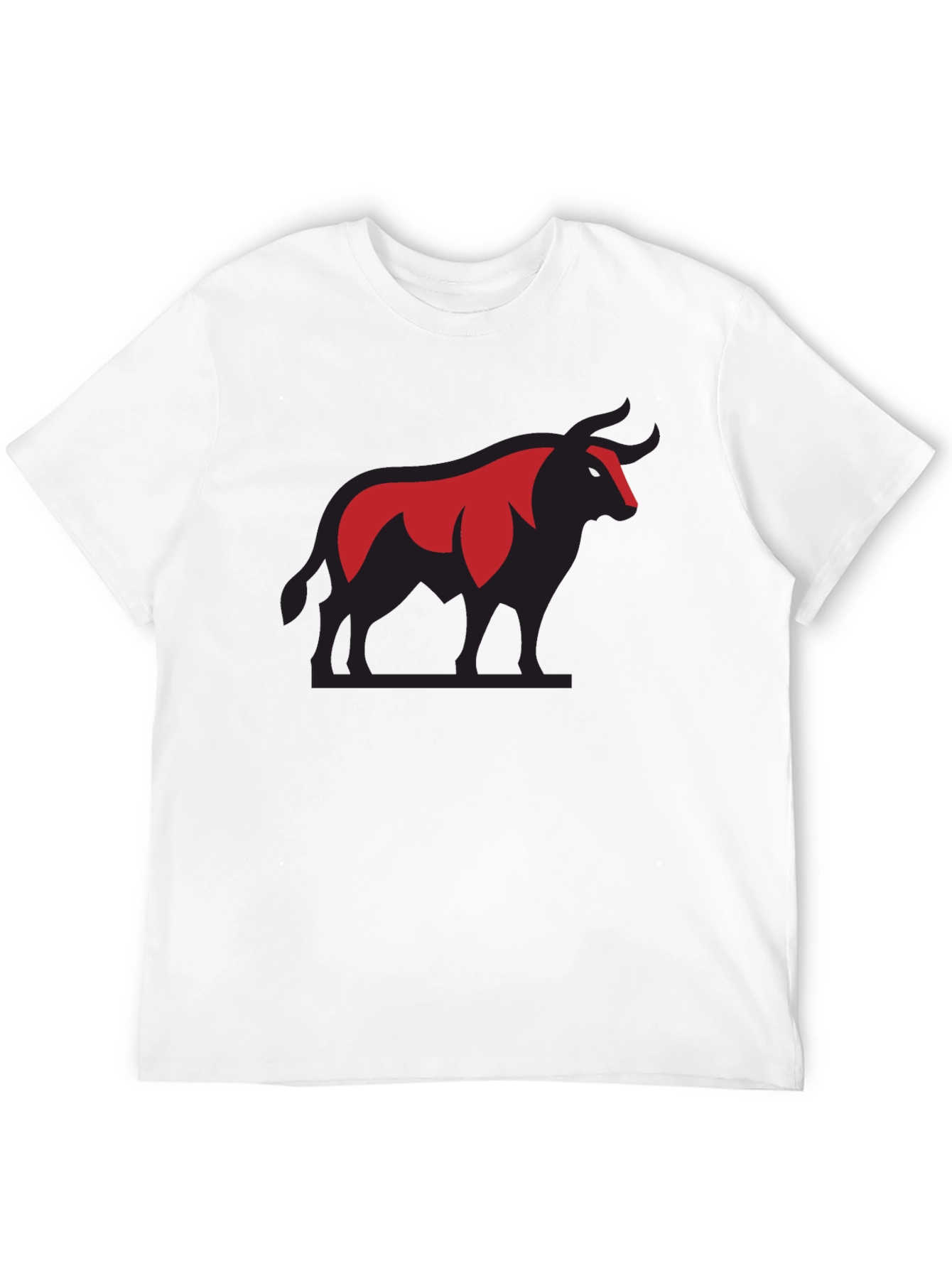 Bold Bull Graphic Tee - Black Cotton