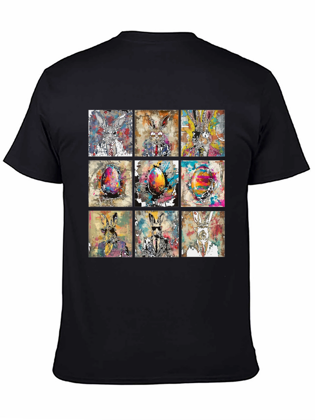 Easter Bunny Grid T-Shirt - Quirky & Stylish