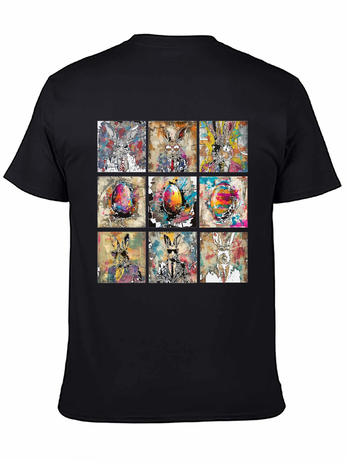 Easter Bunny Grid T-Shirt - Quirky & Stylish
