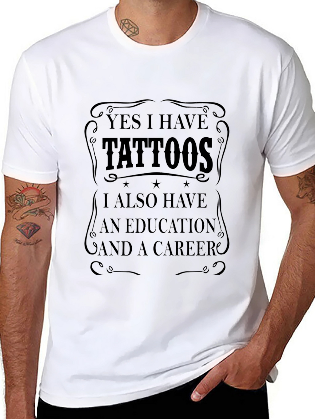 Tattoos Education Career Mens T-Shirt