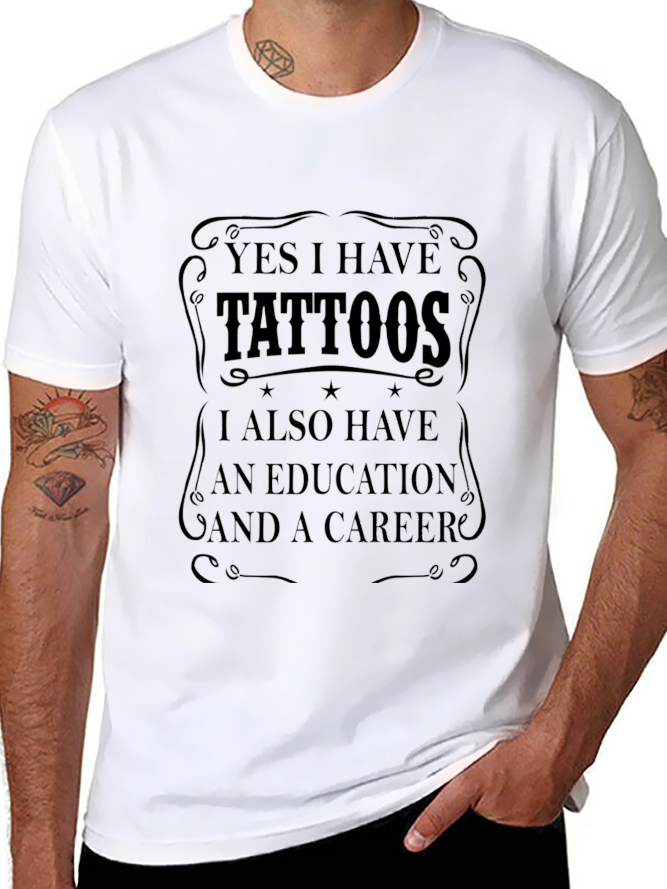 Tattoos Education Career Mens T-Shirt