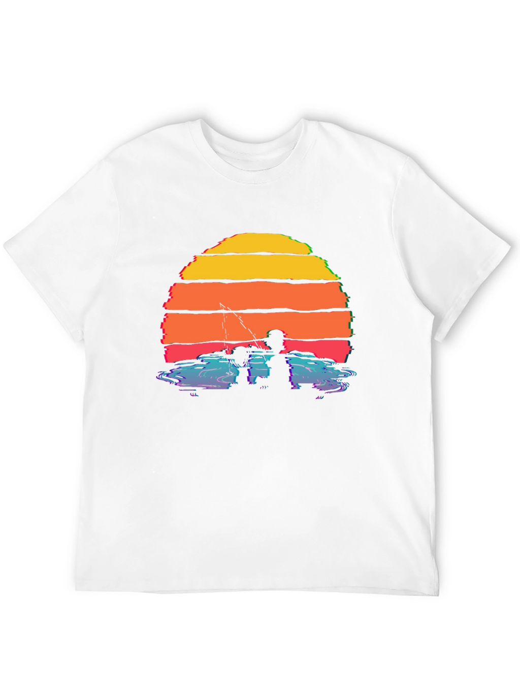 Sunset Fishing Silhouette T-Shirt