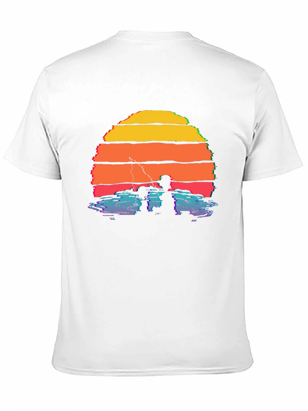 Sunset Fishing Silhouette T-Shirt