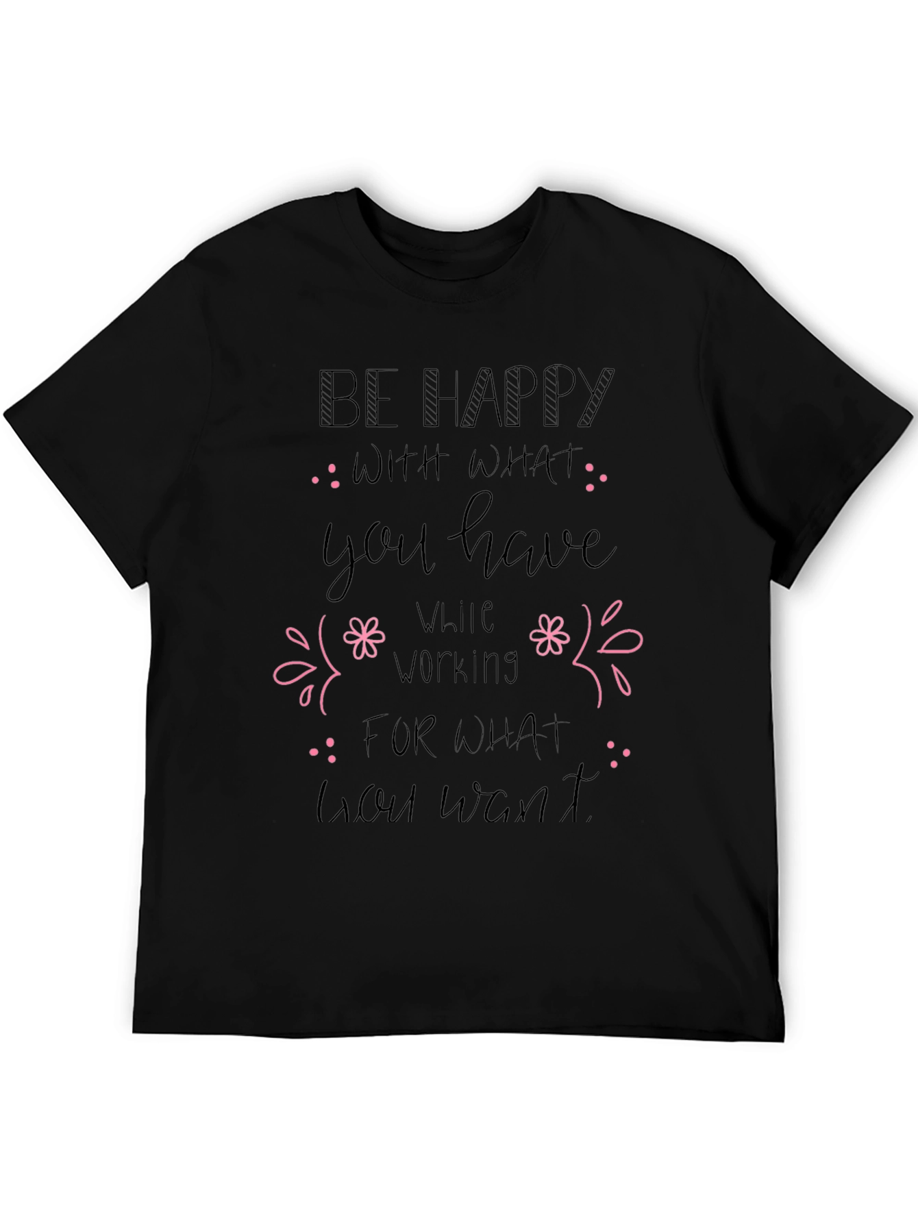 Motivational Be Happy Graphic Tee