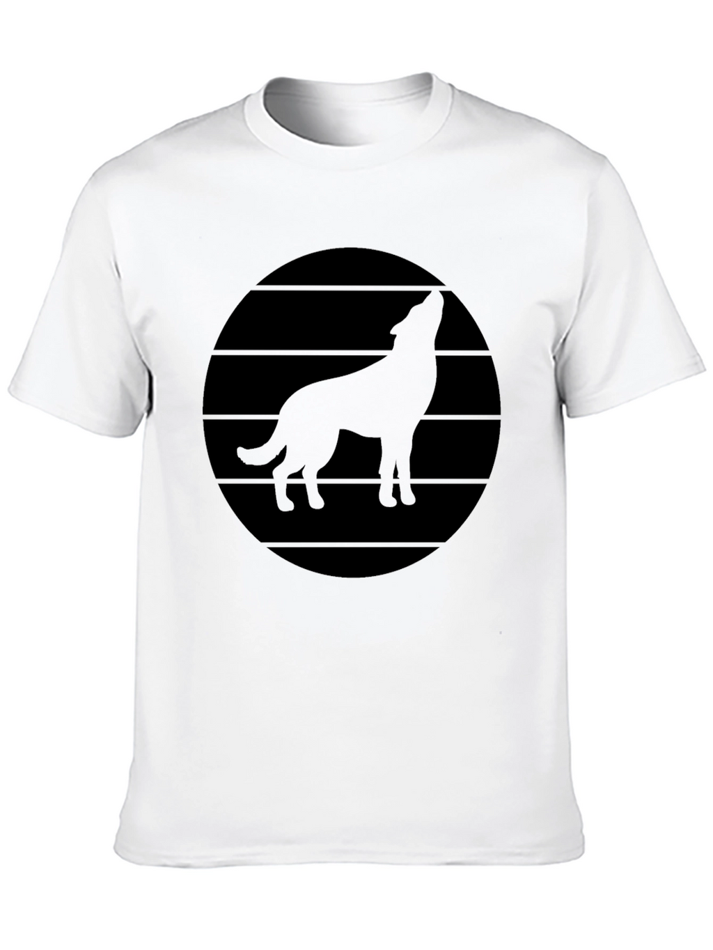 Wolf Silhouette Graphic Tee - Black