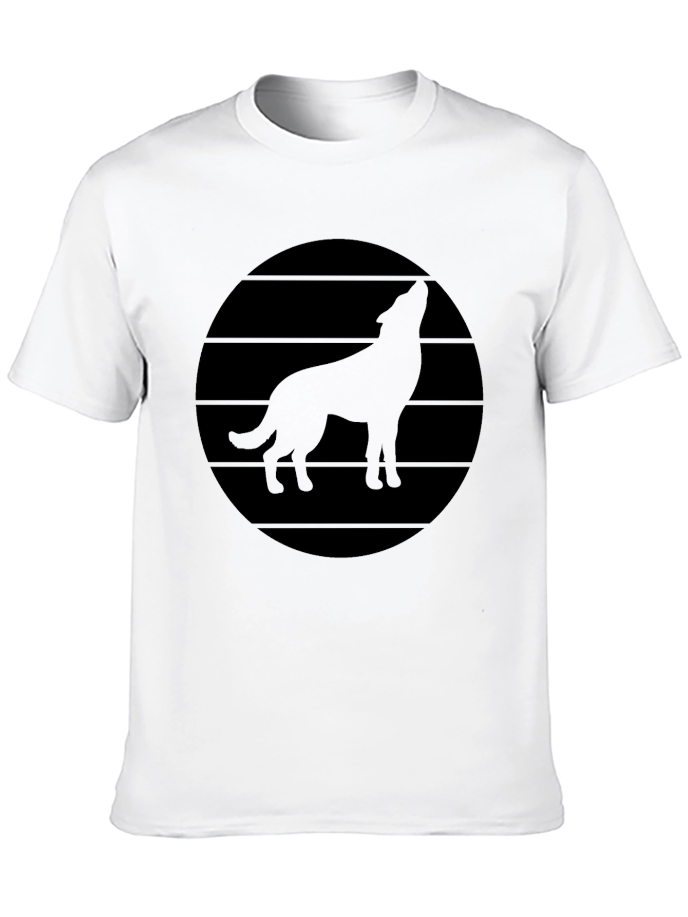 Wolf Silhouette Graphic Tee - Black