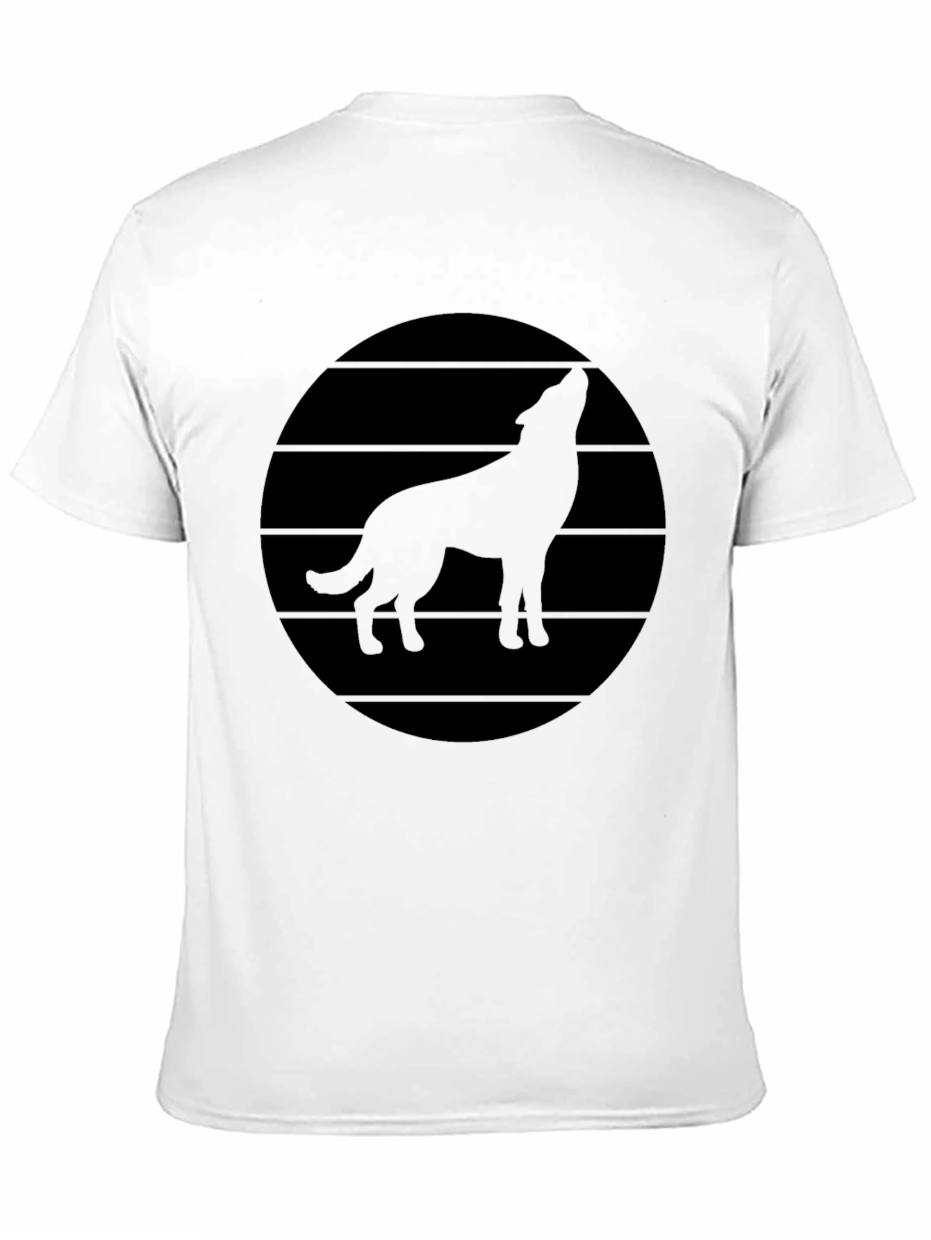 Wolf Silhouette Graphic Tee - Black