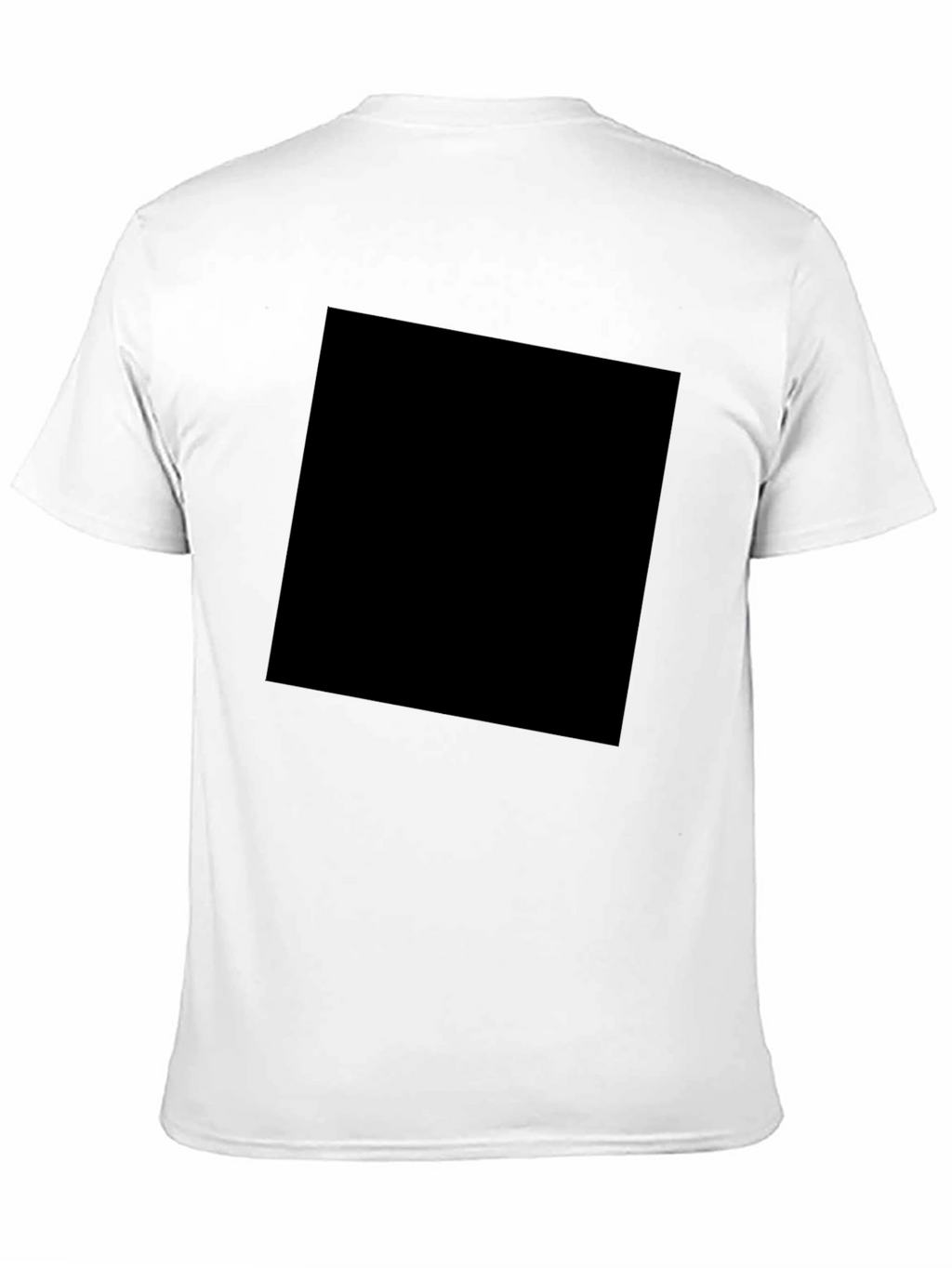Mens Solid Black Crew Neck T-Shirt Casual Wear