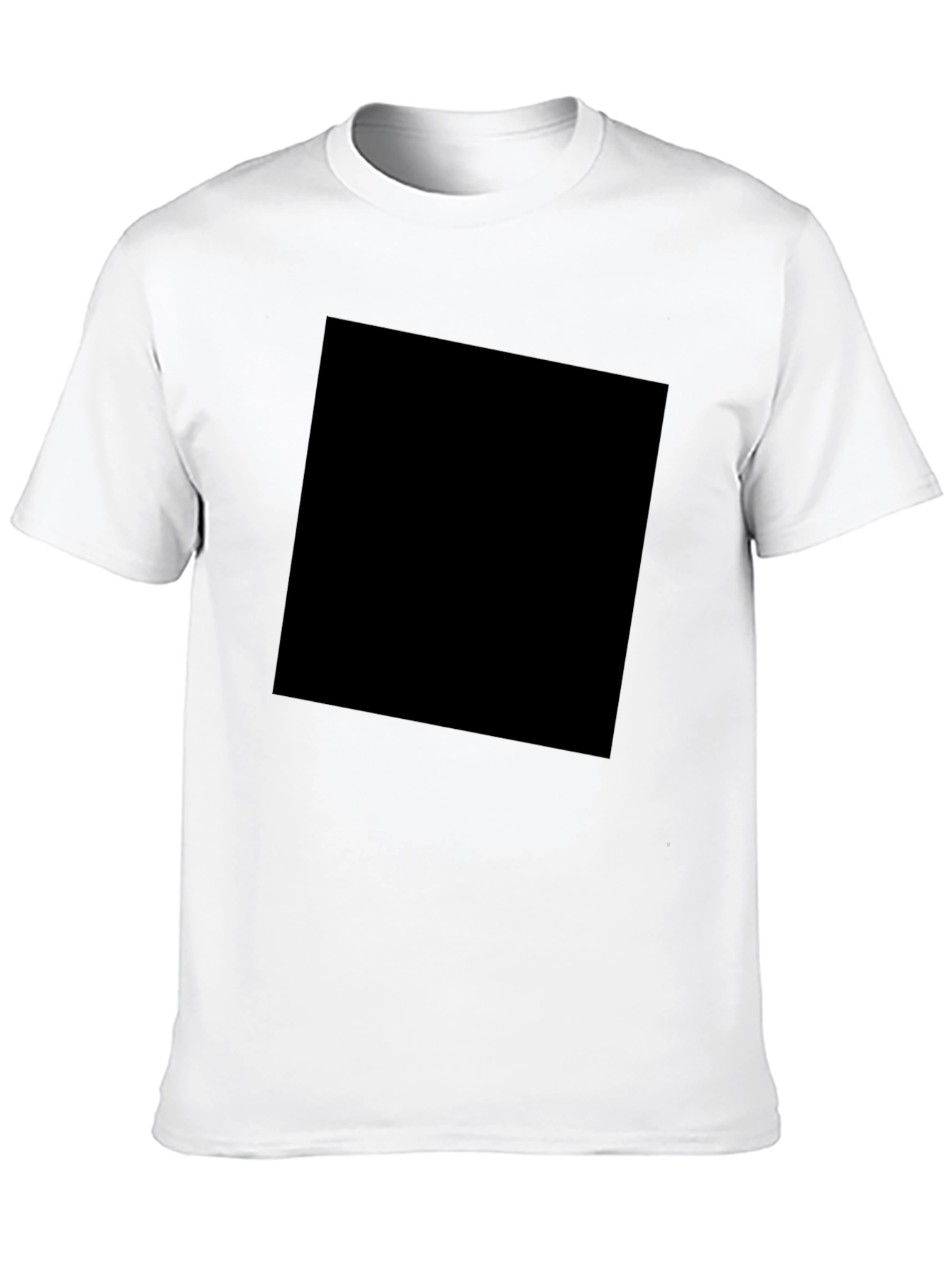 Mens Solid Black Crew Neck T-Shirt Casual Wear