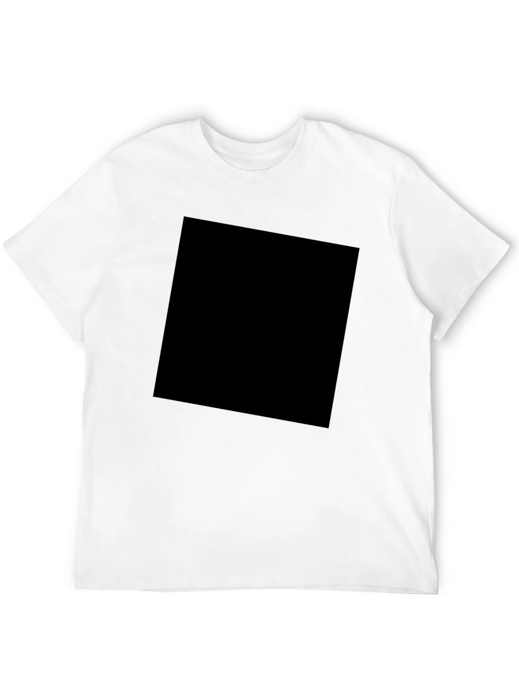 Mens Solid Black Crew Neck T-Shirt Casual Wear