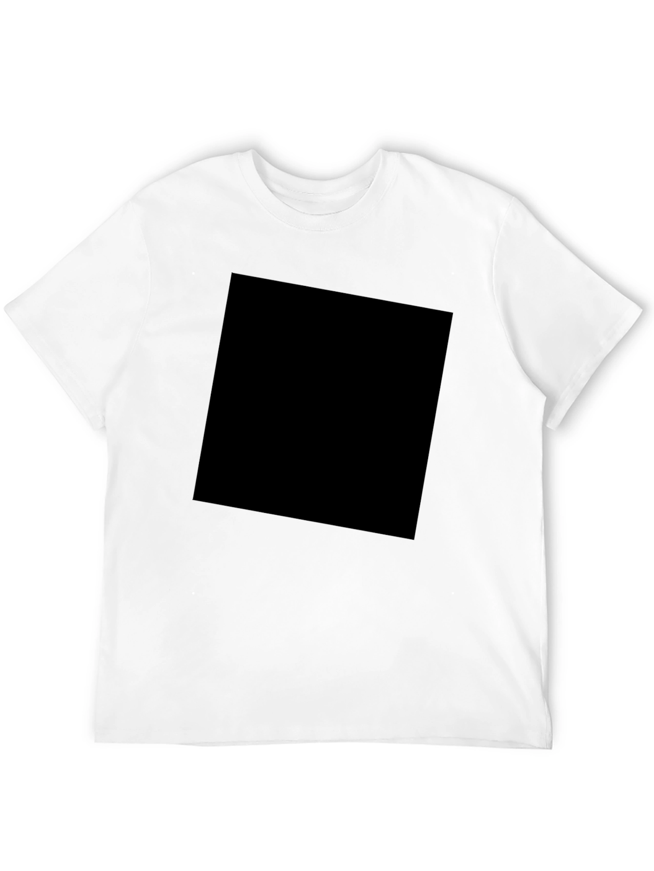 Mens Solid Black Crew Neck T-Shirt Casual Wear