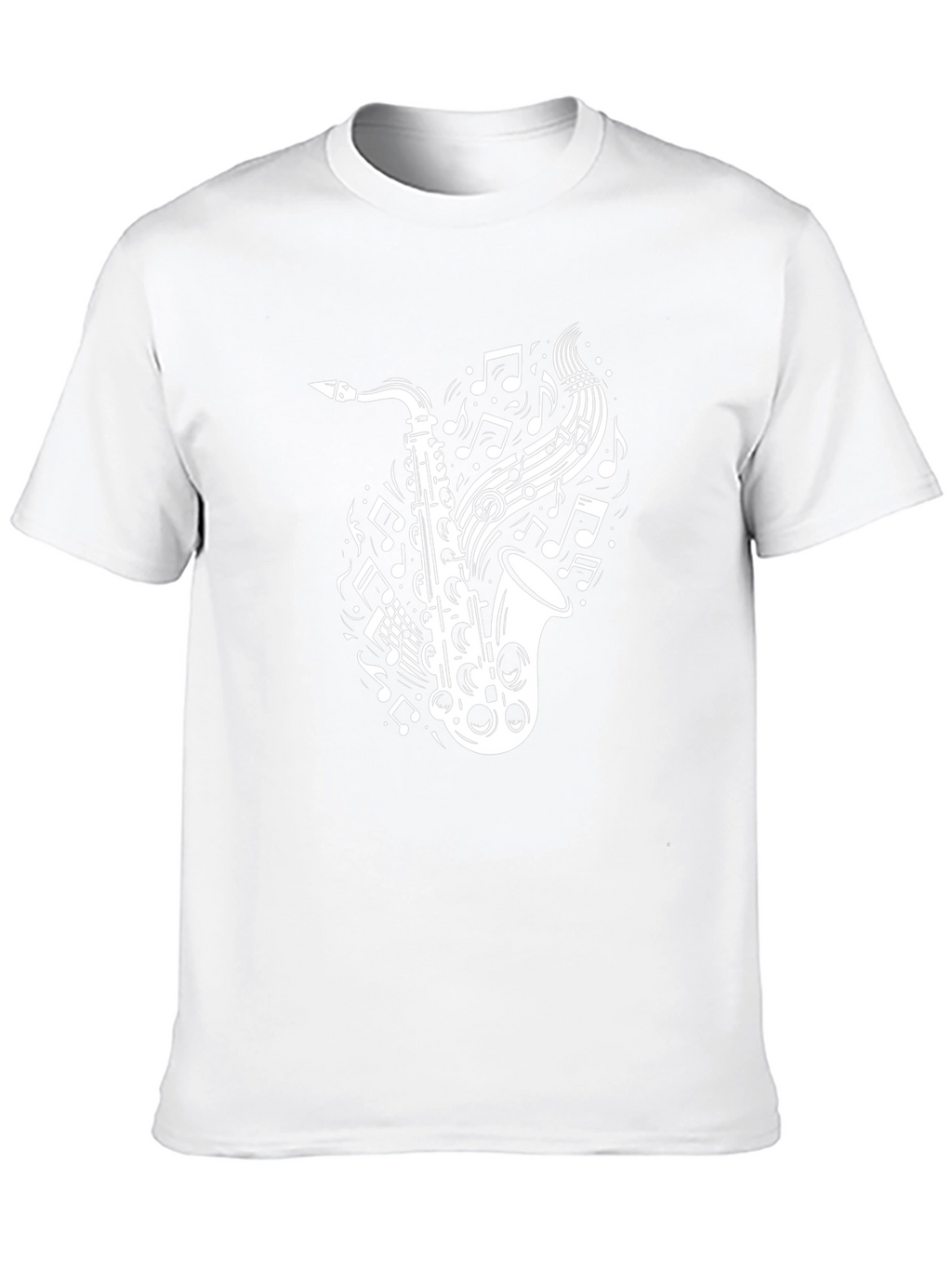 Saxophone Music Notes Graphic T-Shirt