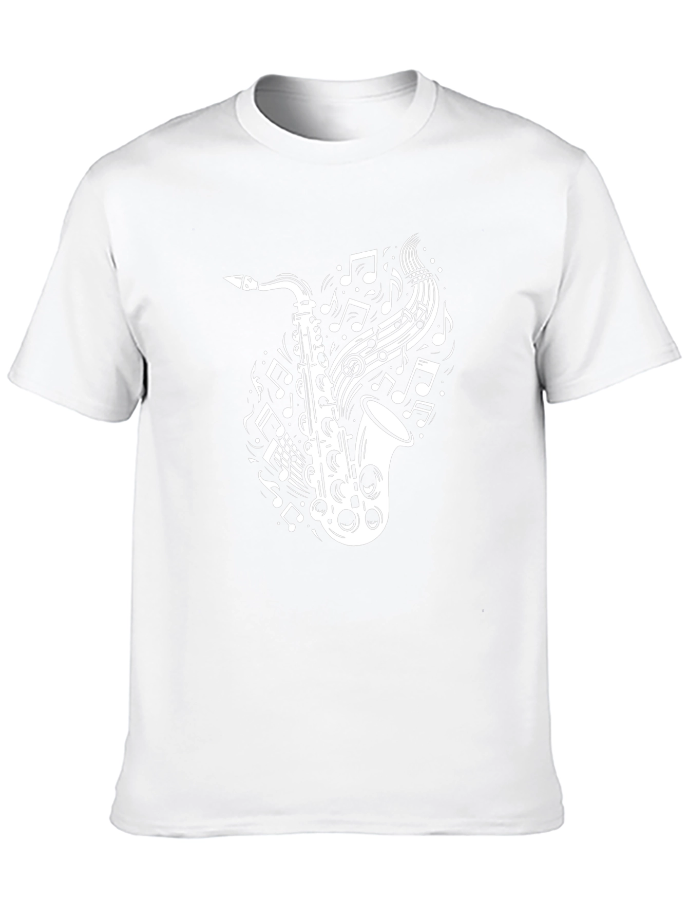 Saxophone Music Notes Graphic T-Shirt