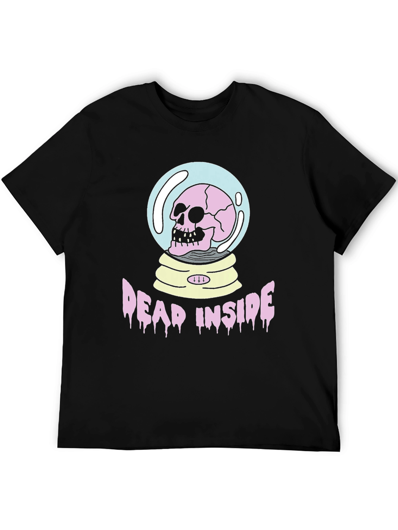 Dead Inside Graphic Tee - Skull in Snow Globe T-Shirt