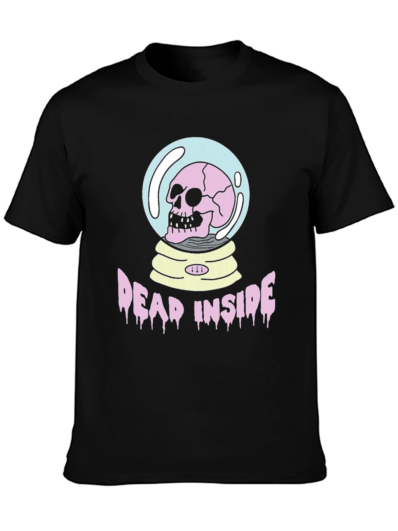 Dead Inside Graphic Tee - Skull in Snow Globe T-Shirt
