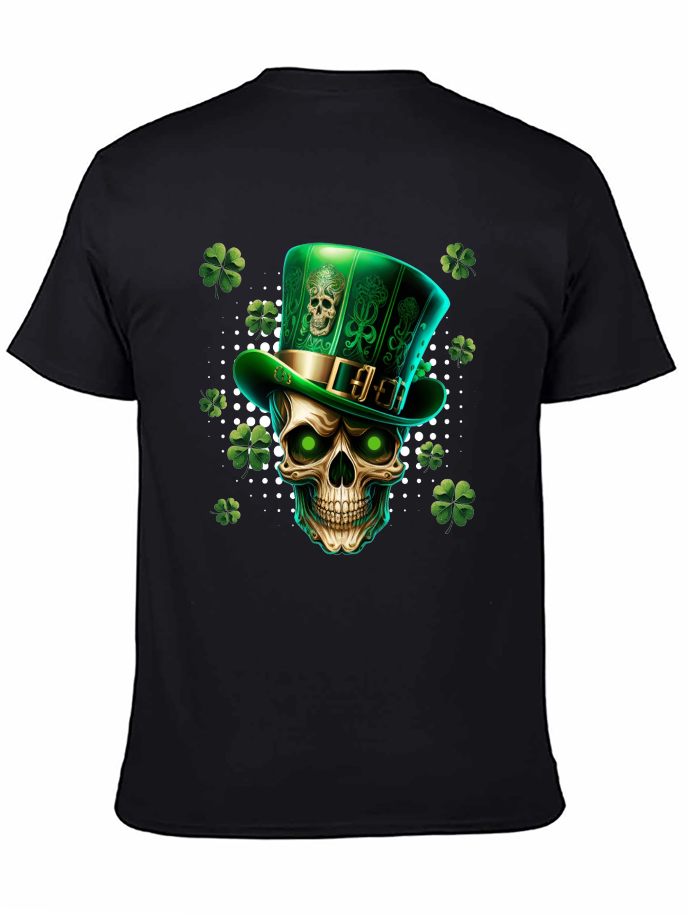 Skull Leprechaun Hat Shamrock St. Patricks Day T-Shirt