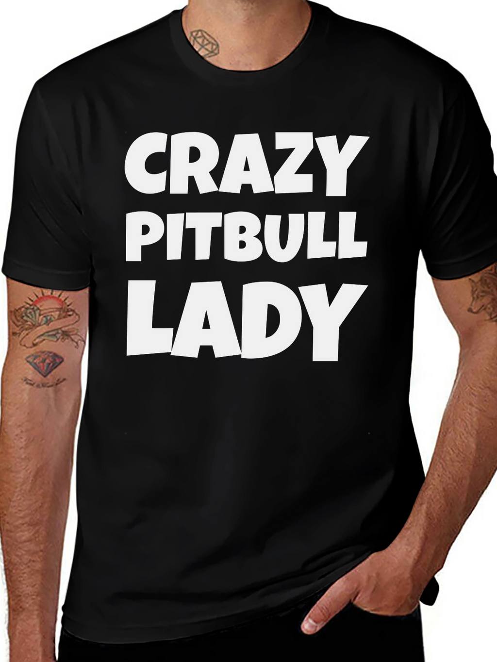 Crazy Pitbull Lady Graphic Tee