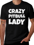 Crazy Pitbull Lady Graphic Tee