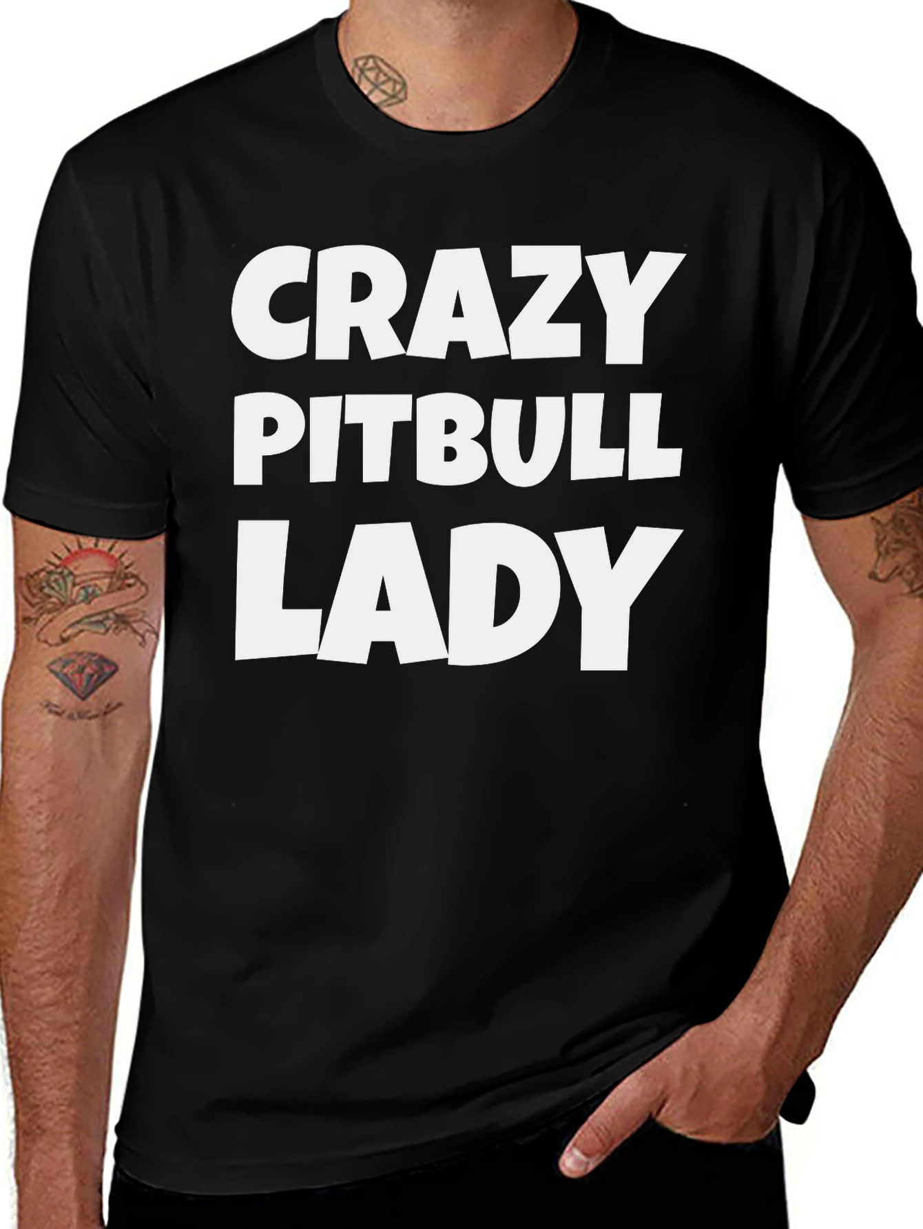 Crazy Pitbull Lady Graphic Tee