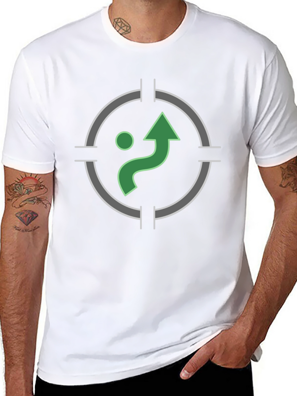 Green Path Target Graphic T-Shirt