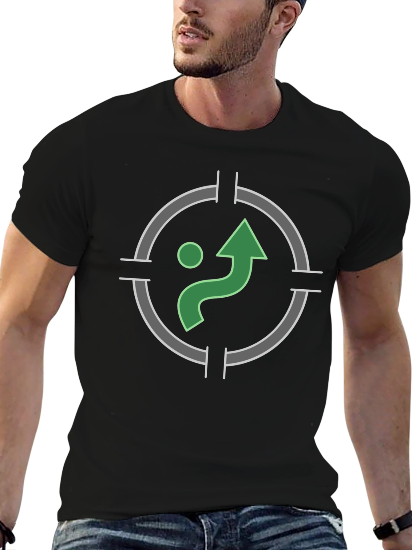 Green Path Target Graphic T-Shirt