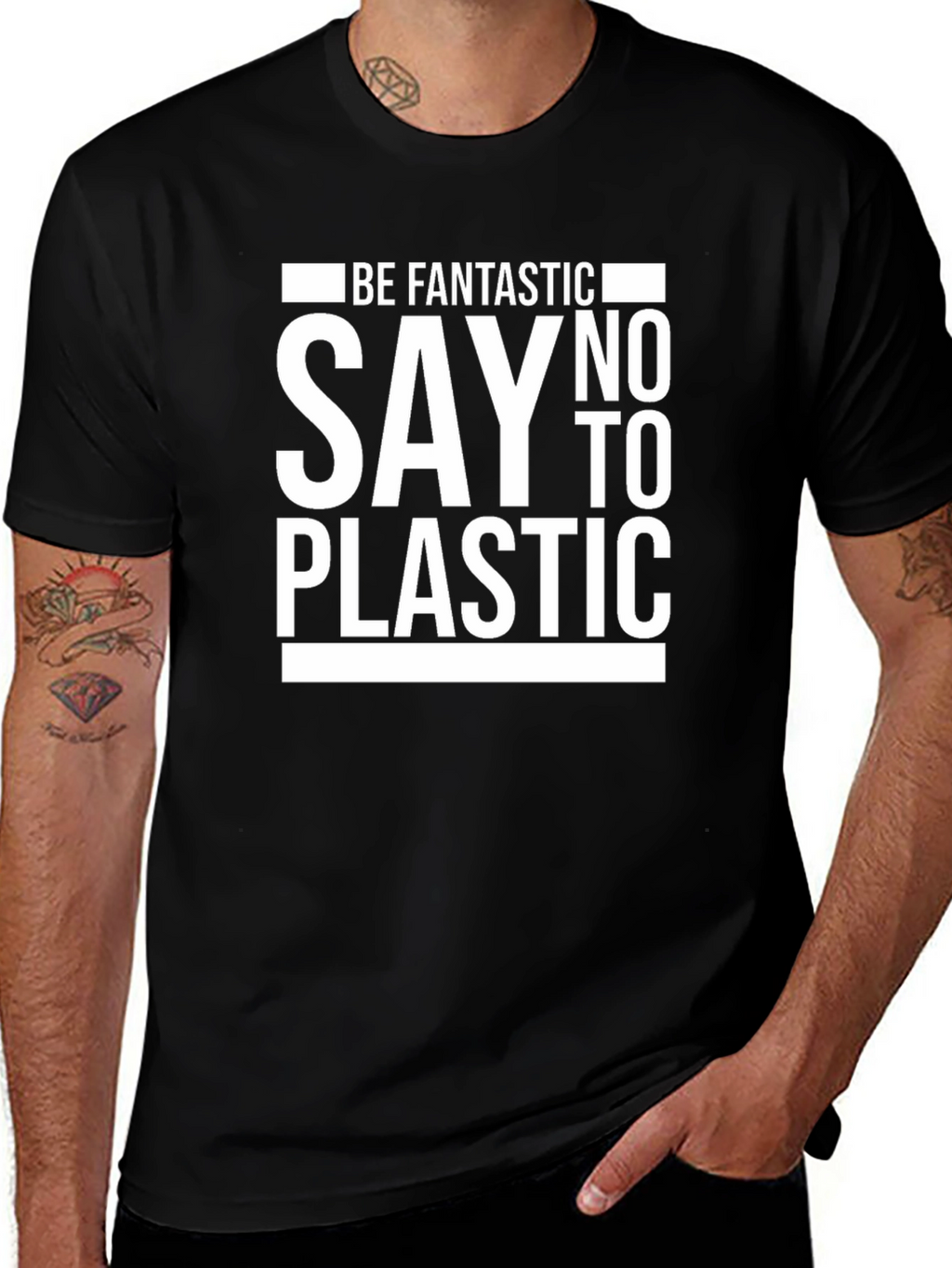 Be Fantastic Say No to Plastic Graphic Tee
