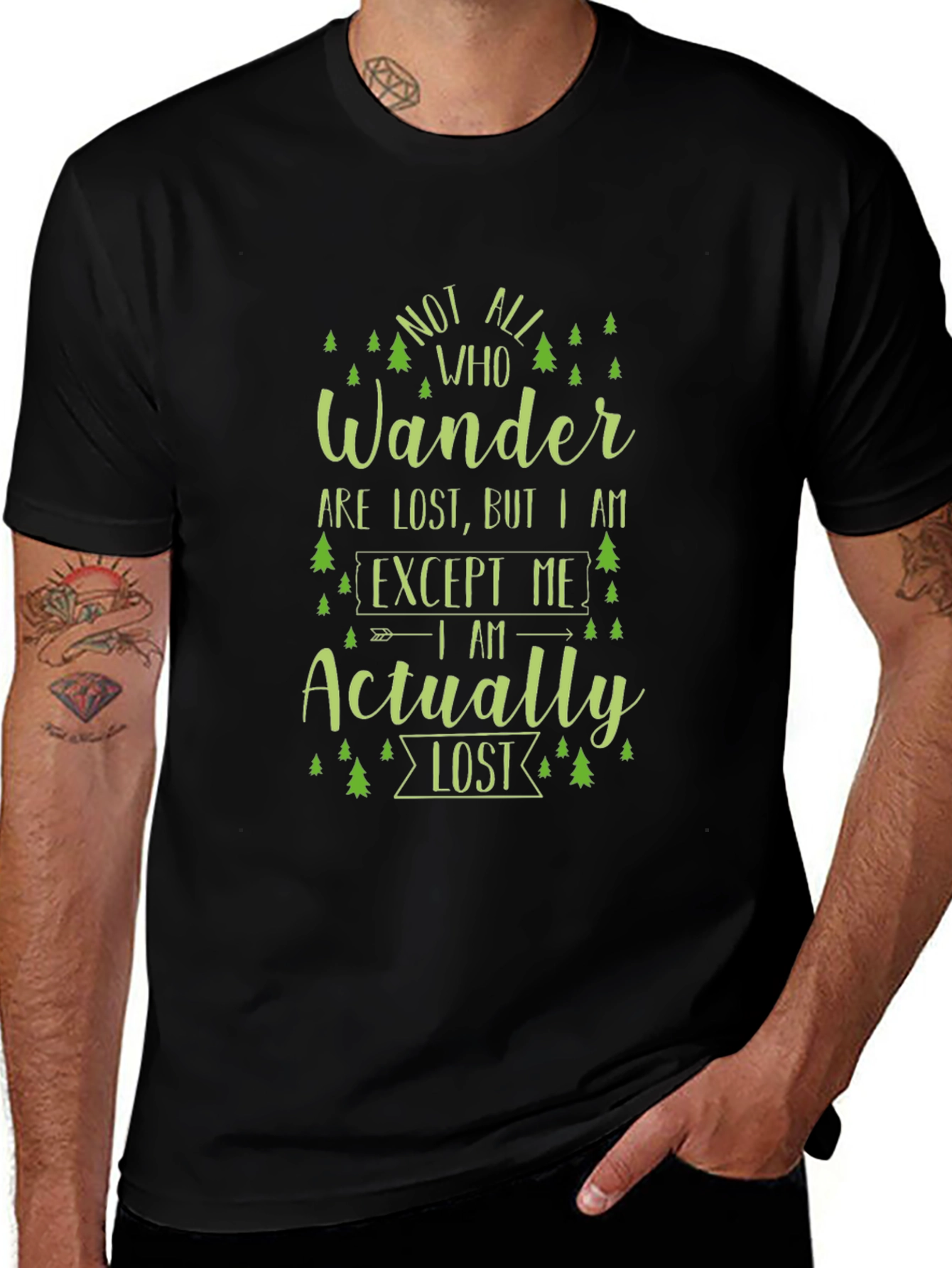 Not All Who Wander T-Shirt - Novelty Hiking Tee