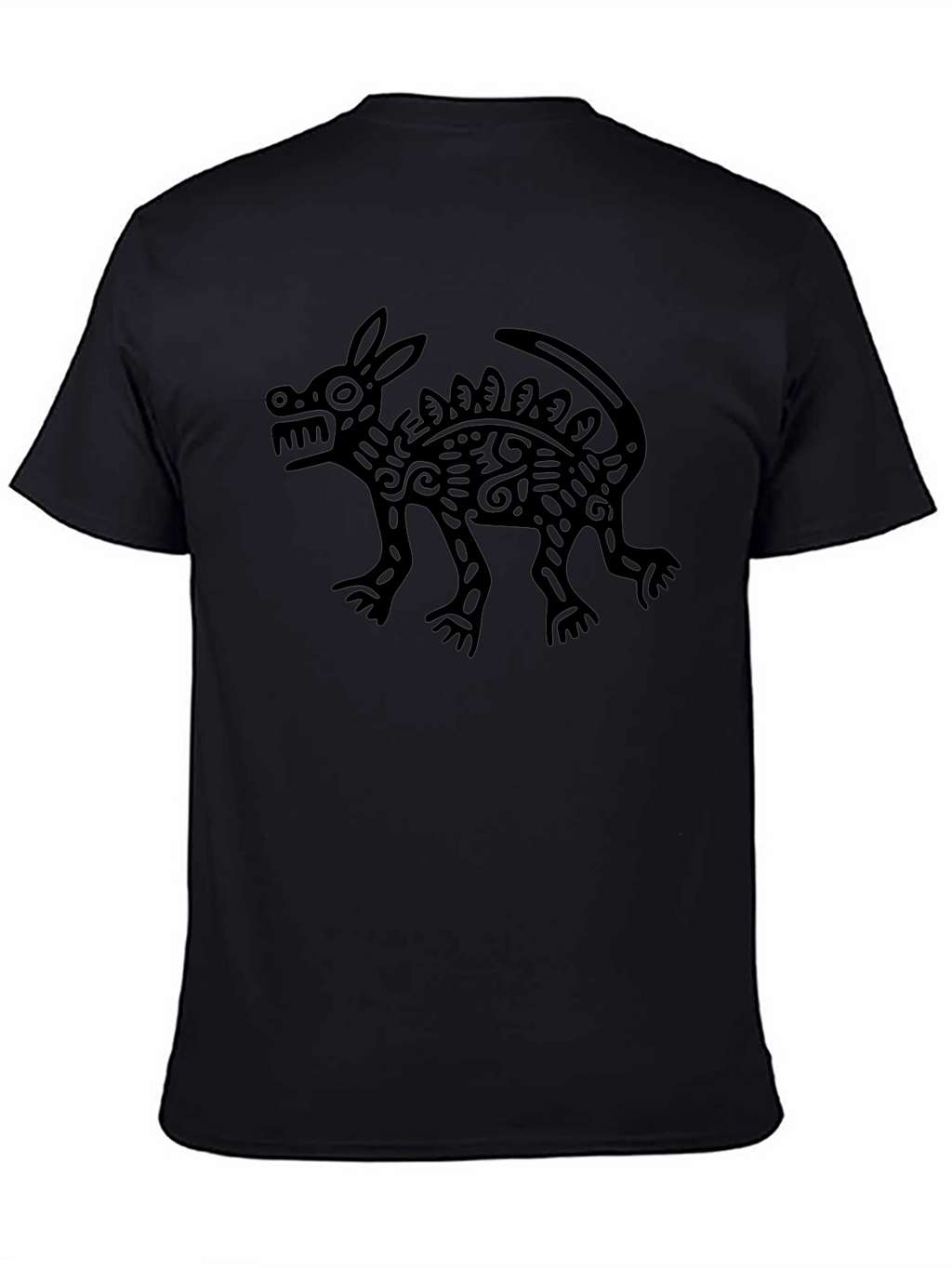 Aztec Rabbit Art Black T-Shirt