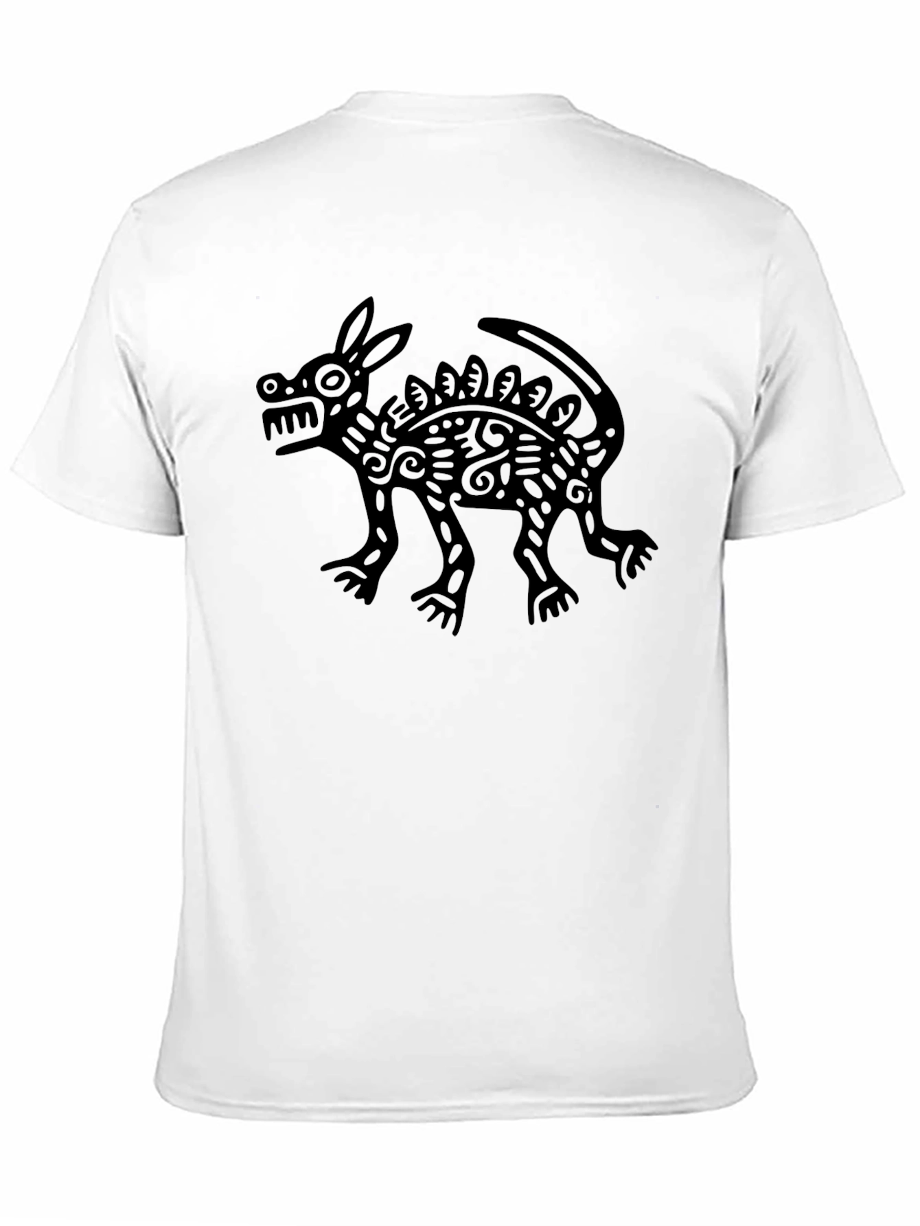 Aztec Rabbit Art Black T-Shirt