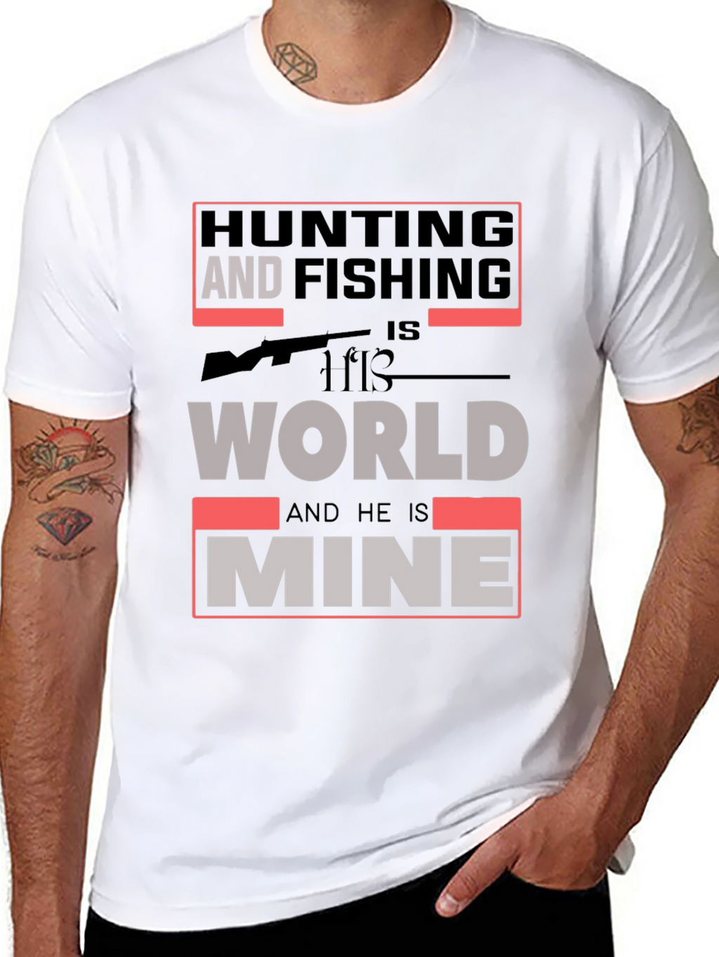 Hunting and Fishing Graphic T-Shirt