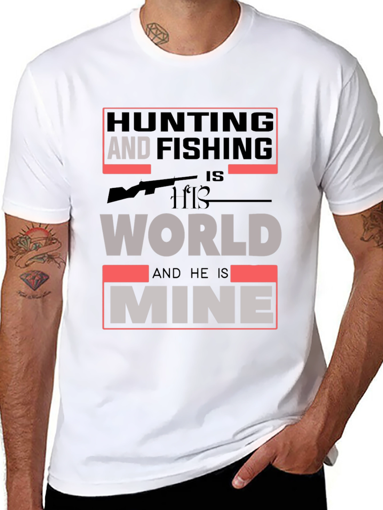 Hunting and Fishing Graphic T-Shirt